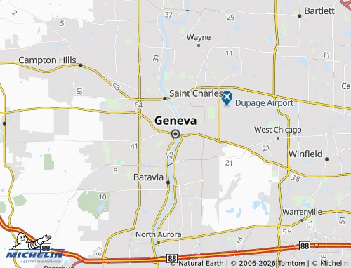 Mappa MICHELIN Geneva - ViaMichelin