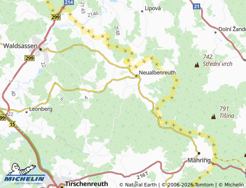 MICHELIN Ottengrün map - ViaMichelin