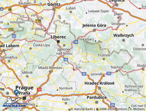MICHELIN Semily map - ViaMichelin