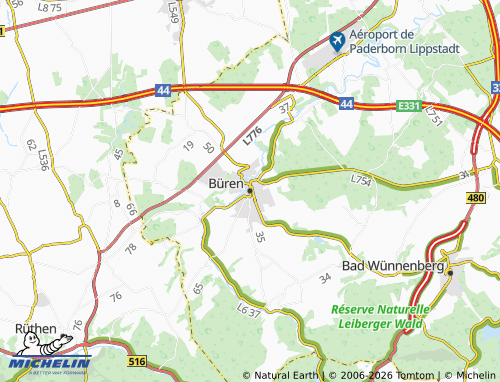 MICHELIN-Landkarte Büren - ViaMichelin