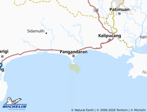 MICHELIN Pangandaran map - ViaMichelin