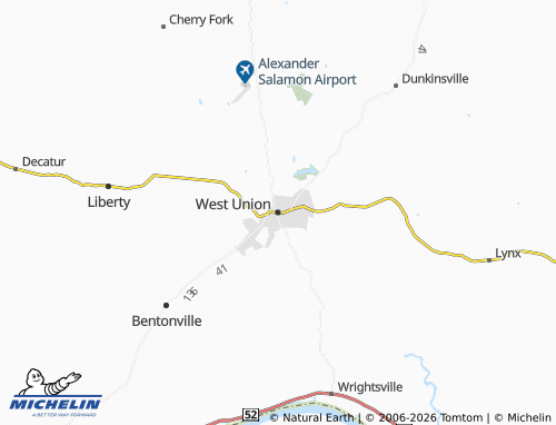 Carte MICHELIN West Union - ViaMichelin