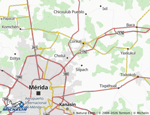Kaart MICHELIN Villas Cholul - ViaMichelin