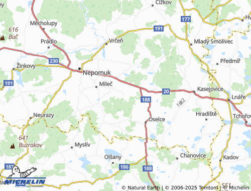 MICHELIN Bezděkovec map - ViaMichelin