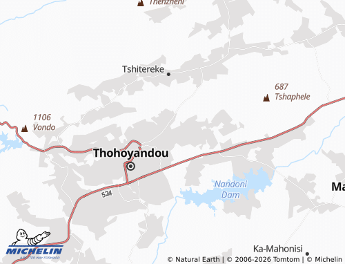 MICHELIN-Landkarte Tshikweta - ViaMichelin