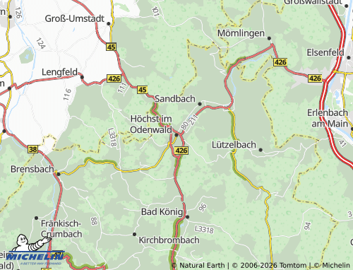 MICHELIN Höchst im Odenwald map - ViaMichelin