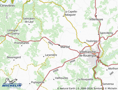 Mappa MICHELIN Martiel - ViaMichelin