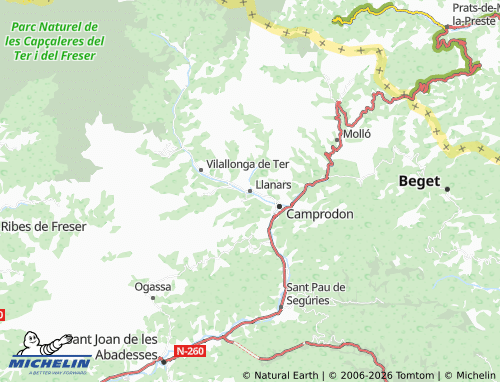 Carte MICHELIN Llanars - ViaMichelin