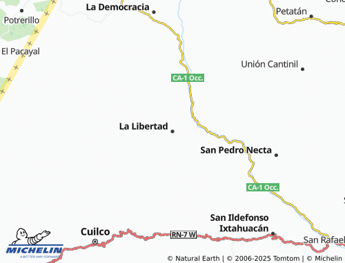 MICHELIN La Libertad map - ViaMichelin