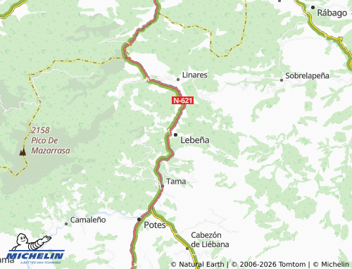 MICHELIN Lebeña map - ViaMichelin