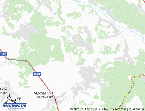 MICHELIN Sokyrne map - ViaMichelin