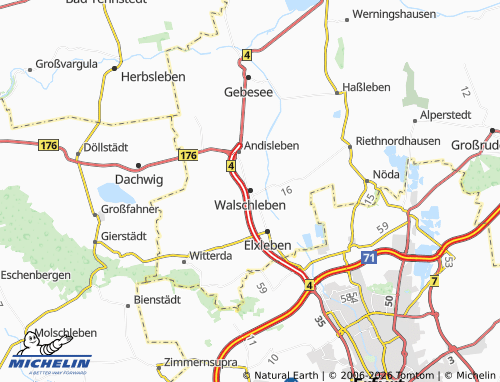MICHELIN-Landkarte Walschleben - ViaMichelin