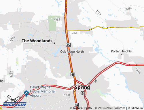 Mappa MICHELIN Oak Ridge North - ViaMichelin
