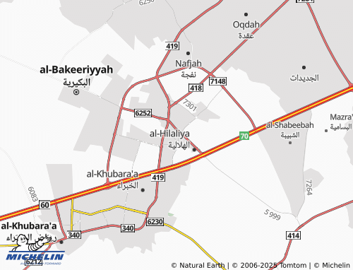 MICHELIN Az Zahrah Dist map - ViaMichelin