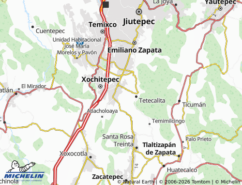 Mappa MICHELIN 3 de Mayo Alpuyeca - ViaMichelin