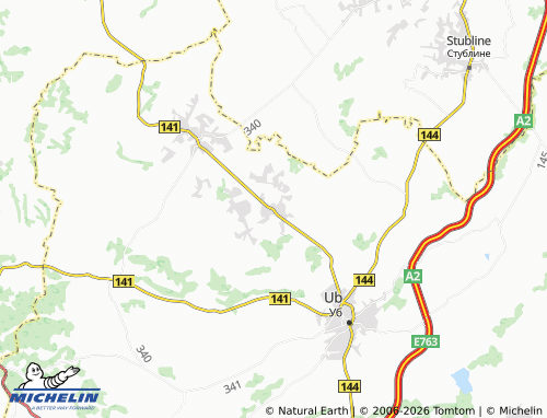 Mapa MICHELIN Vrelo - ViaMichelin