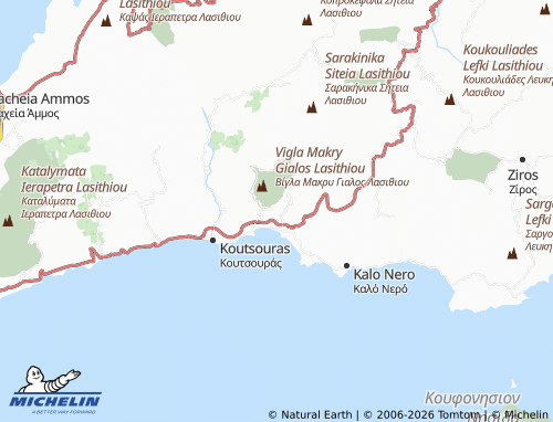 Carte MICHELIN Aspros Potamos - ViaMichelin