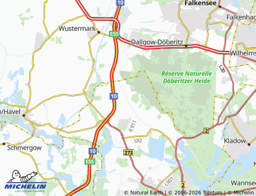 MICHELIN Kartzow map - ViaMichelin