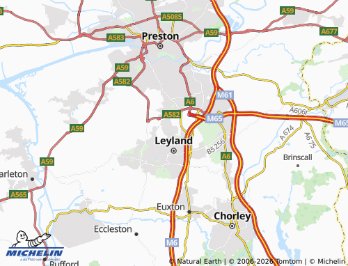Carte MICHELIN Farington - ViaMichelin
