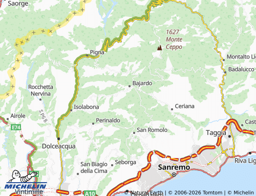 MICHELIN Berzi map - ViaMichelin
