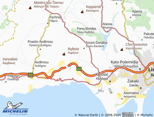 Carte MICHELIN Sotira - ViaMichelin