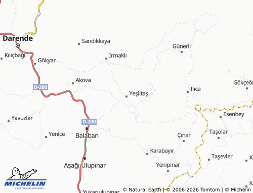 Mapa MICHELIN Yeşiltaş - ViaMichelin