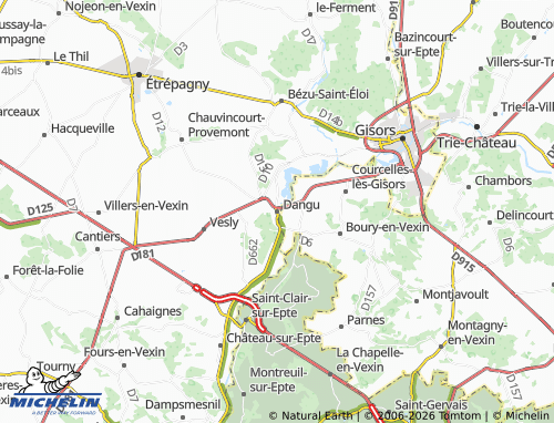 Mappa MICHELIN Dangu - ViaMichelin