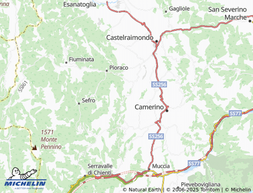 MICHELIN Sellano map - ViaMichelin