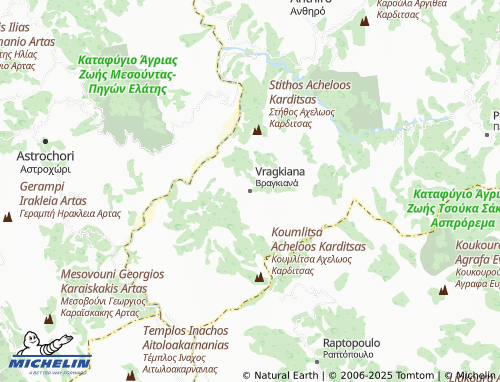 MICHELIN Vragkiana map - ViaMichelin