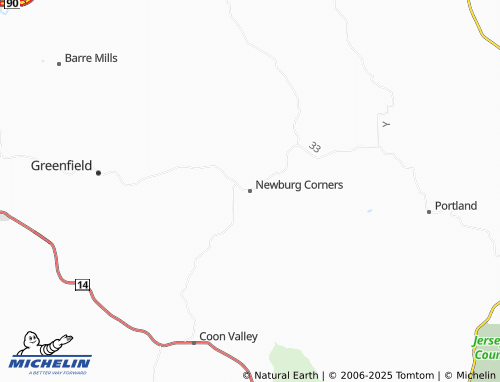 MICHELIN Newburg Corners map - ViaMichelin
