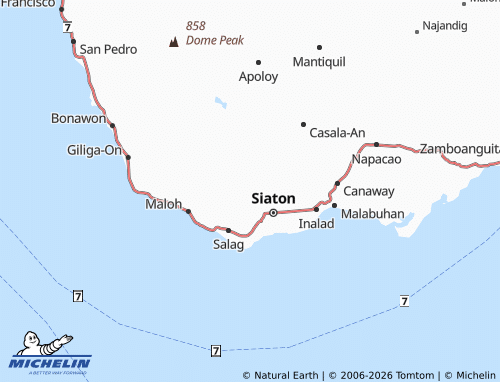 MICHELIN Caticugan map - ViaMichelin