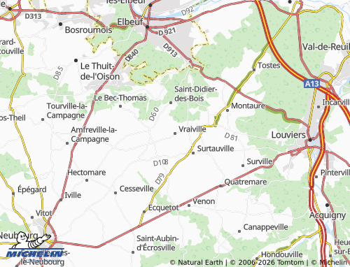 MICHELIN-Landkarte Vraiville - ViaMichelin