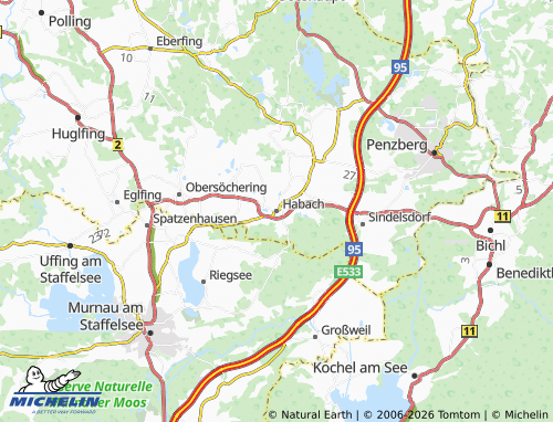 MICHELIN-Landkarte Habach - ViaMichelin