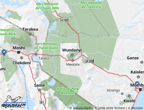 Mapa MICHELIN Taita Taveta - ViaMichelin