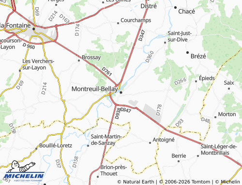 MICHELIN Montreuil-Bellay map - ViaMichelin