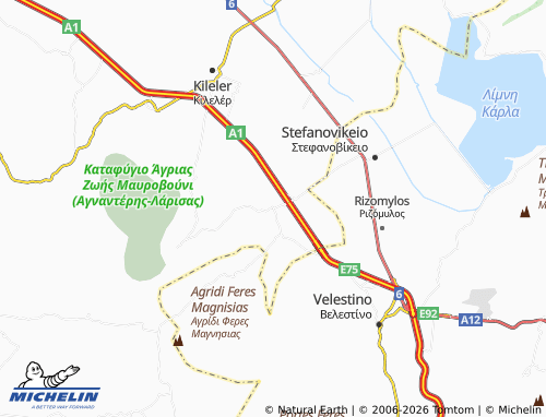 MICHELIN Mega Monastiri map - ViaMichelin