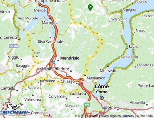 Mappa MICHELIN Caneggio - ViaMichelin