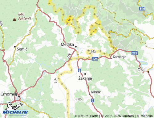 Mapa MICHELIN Jurovski Brod - ViaMichelin