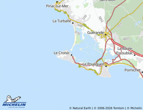 MICHELIN-Landkarte Le Croisic - ViaMichelin