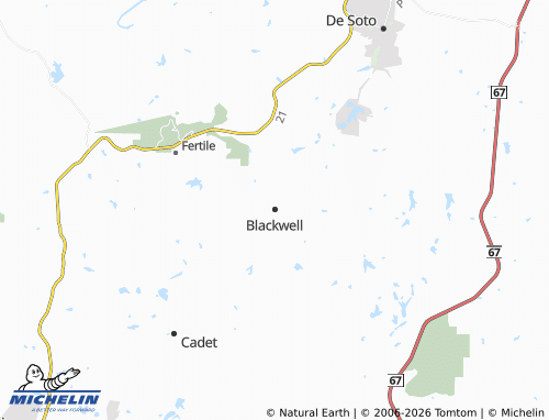 Mapa MICHELIN Blackwell - ViaMichelin