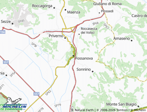 MICHELIN Fossanova map - ViaMichelin