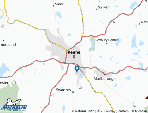 Mapa MICHELIN Keene - ViaMichelin