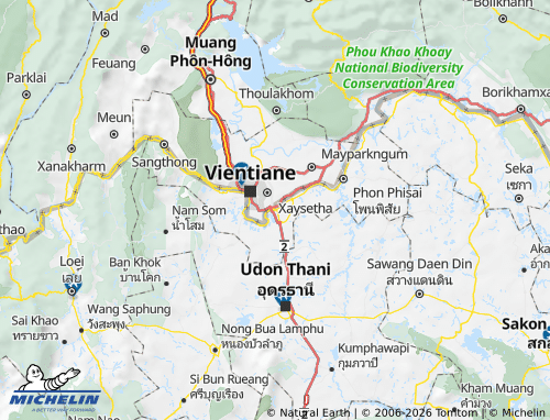 Mapa MICHELIN Changwat Nong Khai - ViaMichelin