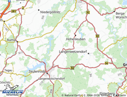 Carte MICHELIN Triebes - ViaMichelin
