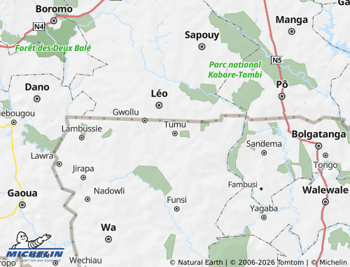 Mapa MICHELIN Sissala East - ViaMichelin