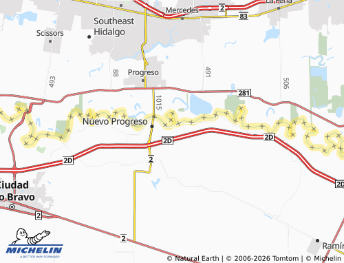Mapa MICHELIN San Francisco, Nuevo Progreso - ViaMichelin