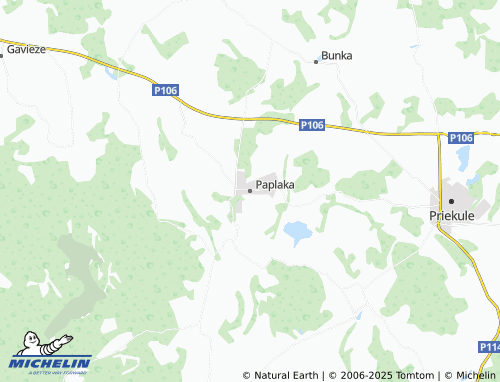 MICHELIN Paplaka map - ViaMichelin