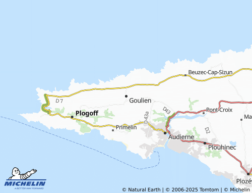 MICHELIN Goulien map - ViaMichelin