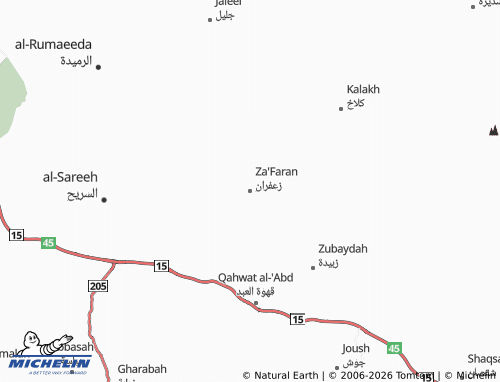 Carte MICHELIN Za'faran - ViaMichelin