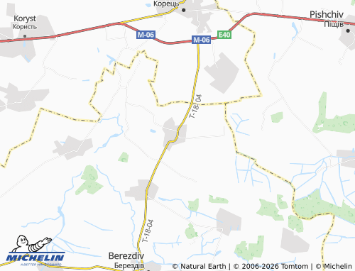 MICHELIN Mukhariv map - ViaMichelin